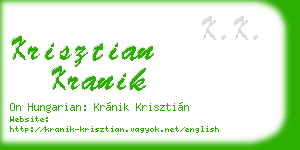 krisztian kranik business card
