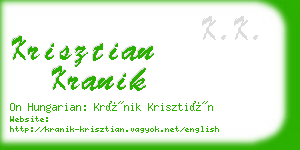 krisztian kranik business card